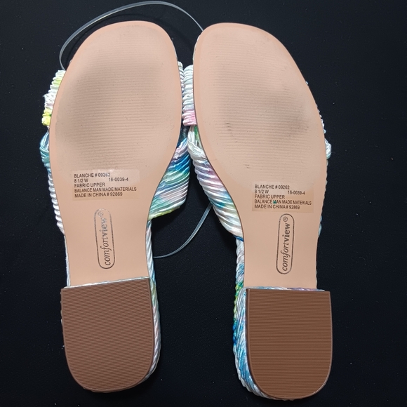 Multicolored pleated slippers - Picture 3 of 3